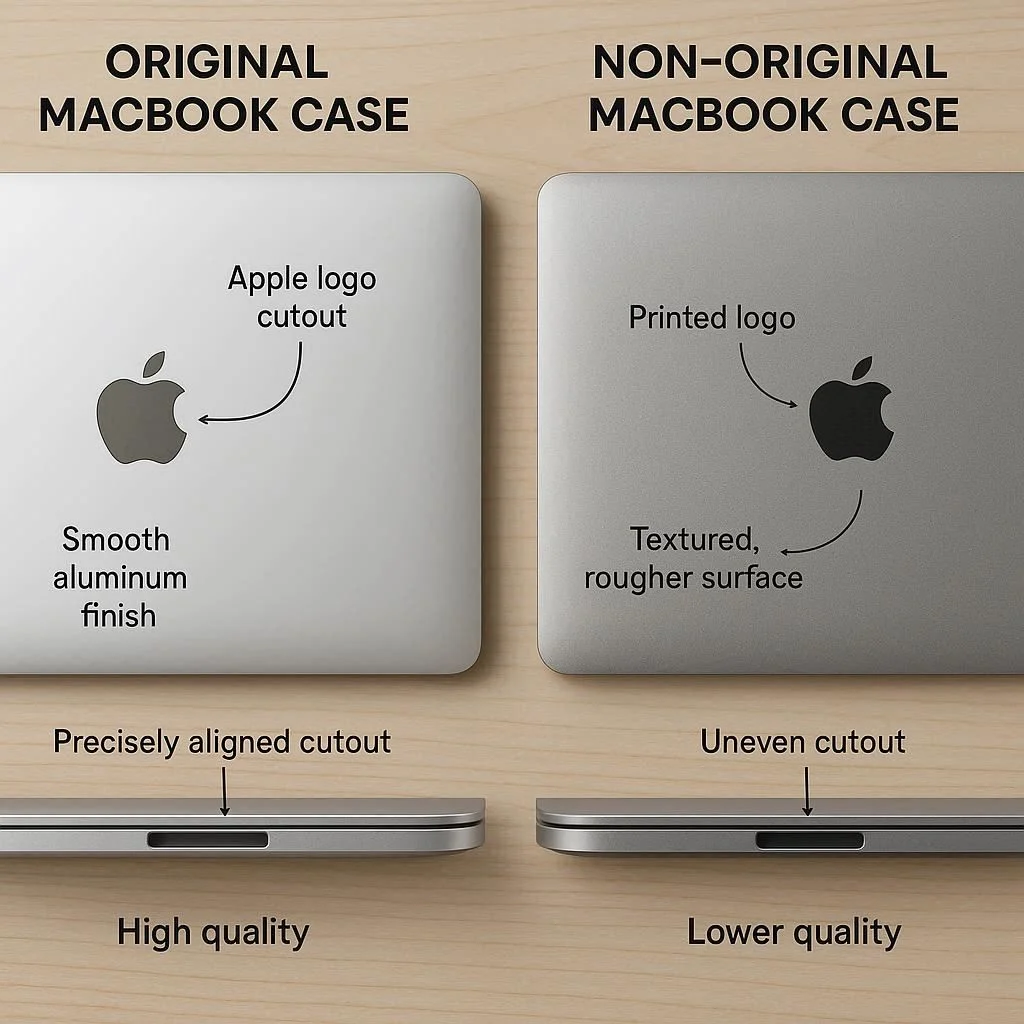 تفاوت قاب اورجینال و غیراصل مک ‌بوک