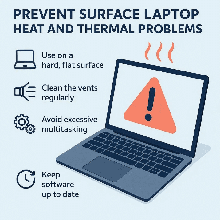 جلوگیری از داغ شدن و مشکلات حرارتی سرفیس