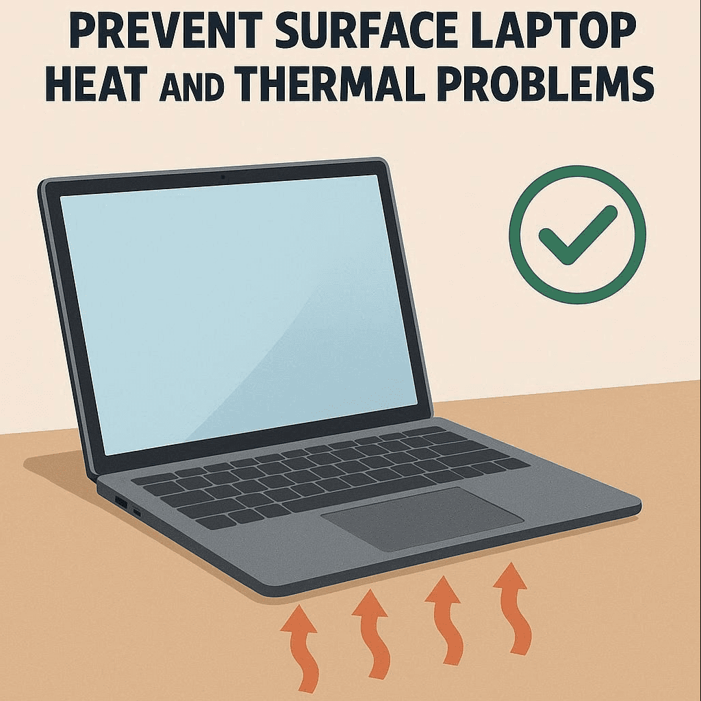 جلوگیری از داغ شدن و مشکلات حرارتی لپ تاپ سرفیس