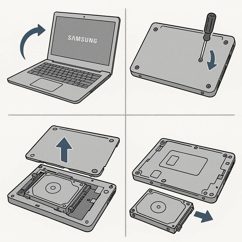 راهنمای ارتقا هارد سامسونگ