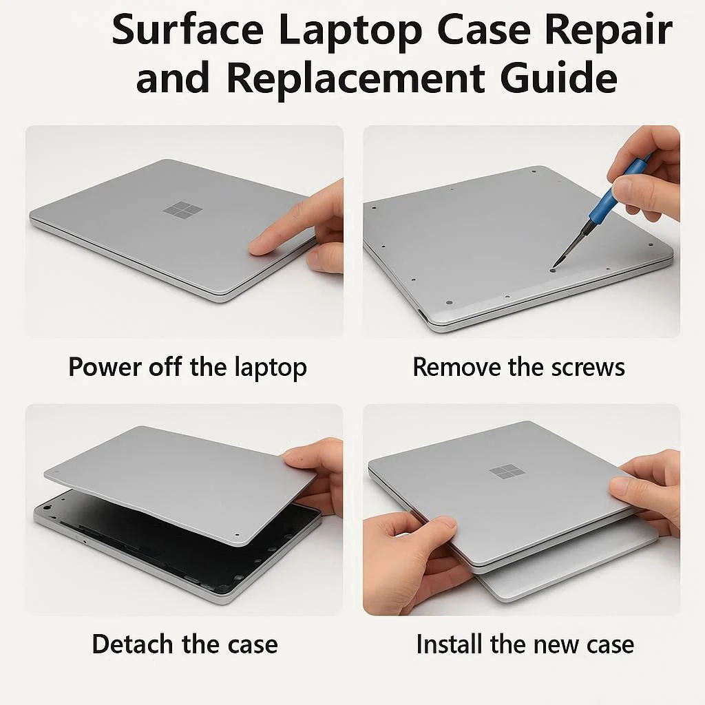 راهنمای تعمیر و تعویض قاب لپ تاپ سرفیس