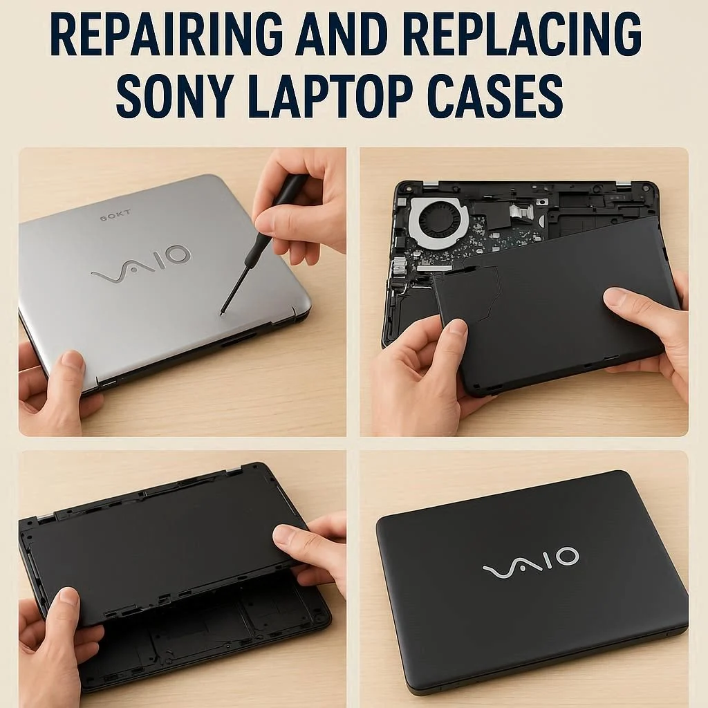 راهنمای جامع تعمیر و تعویض قاب لپ تاپ سونی