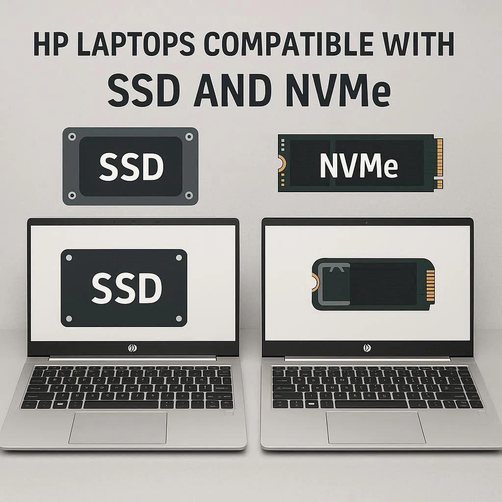 سازگاری لپ‌تاپ‌های HP با SSD و NVMe