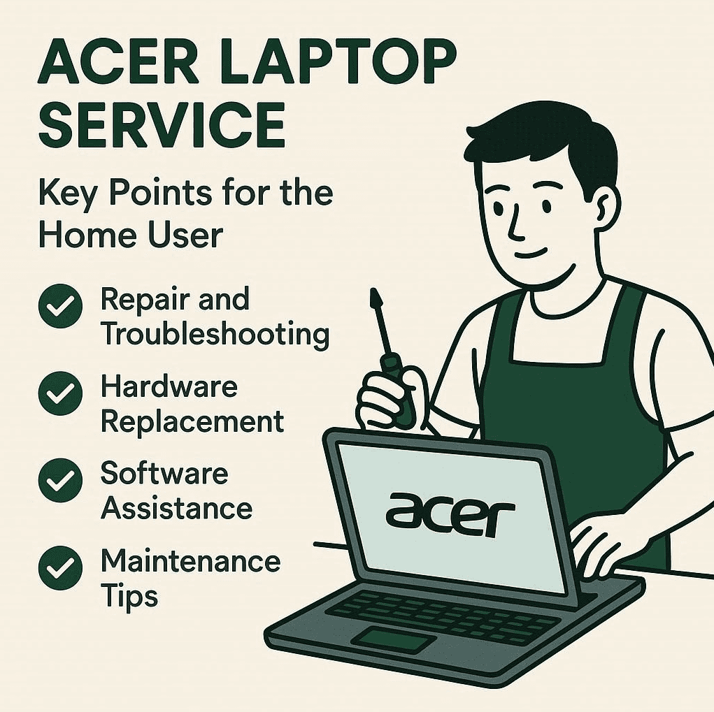 سرویس لپ تاپ ایسر نکات کلیدی برای کاربر خانگی