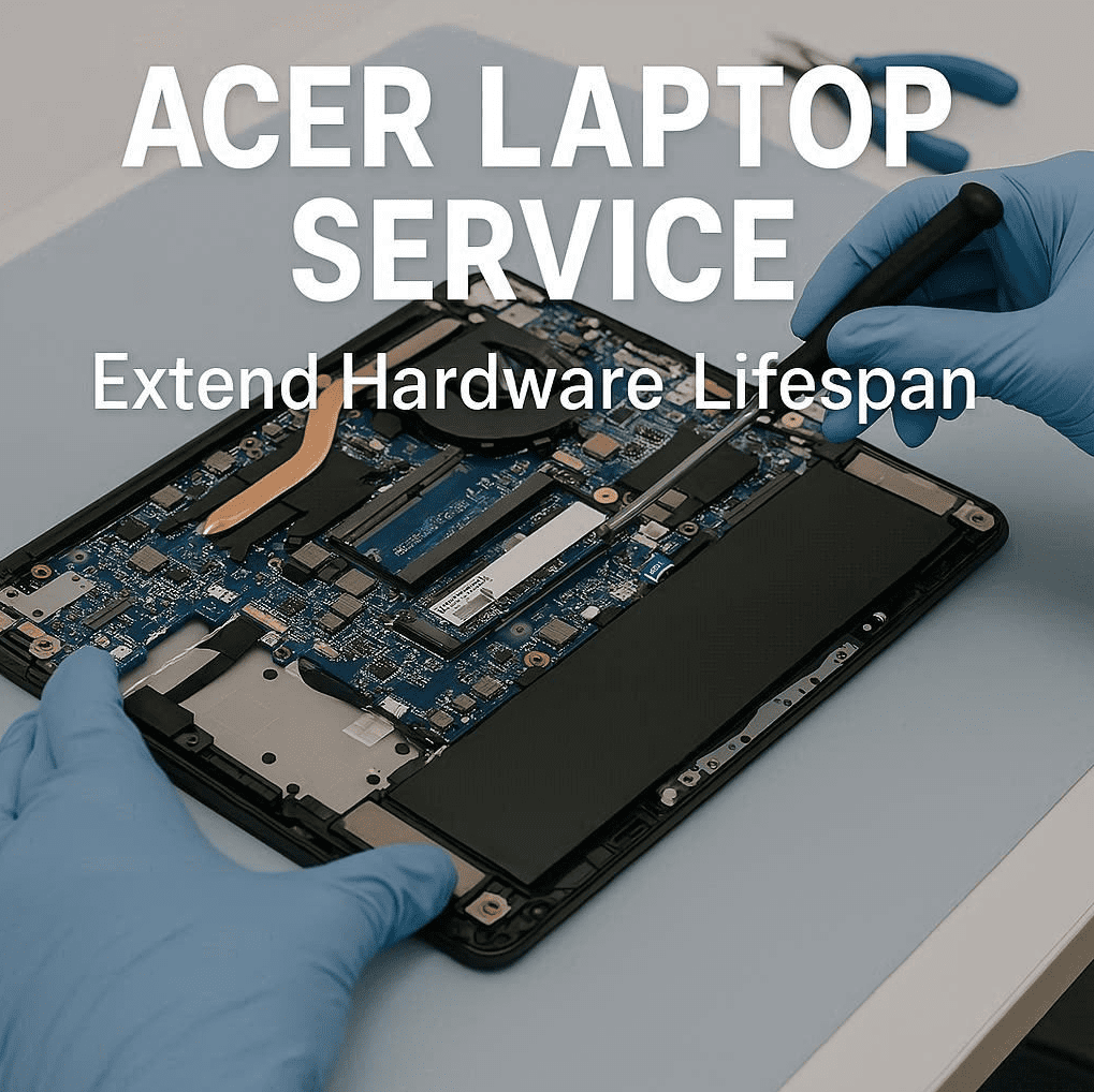 سرویس لپ تاپ ایسر و افزایش طول عمر سخت‌افزار
