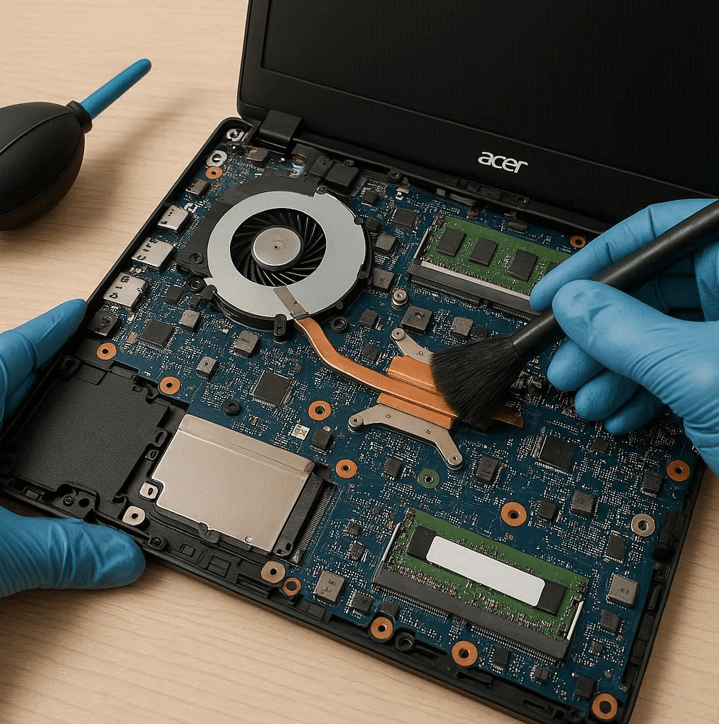 سرویس ایسر و جلوگیری از تجمع گرد و غبار