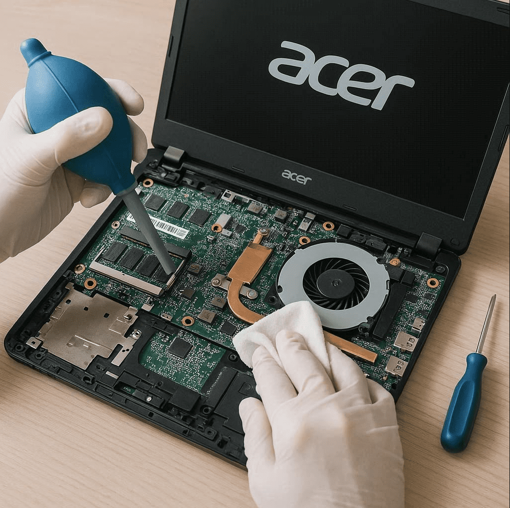 سرویس لپ تاپ ایسر پاکسازی و نگهداری اصولی