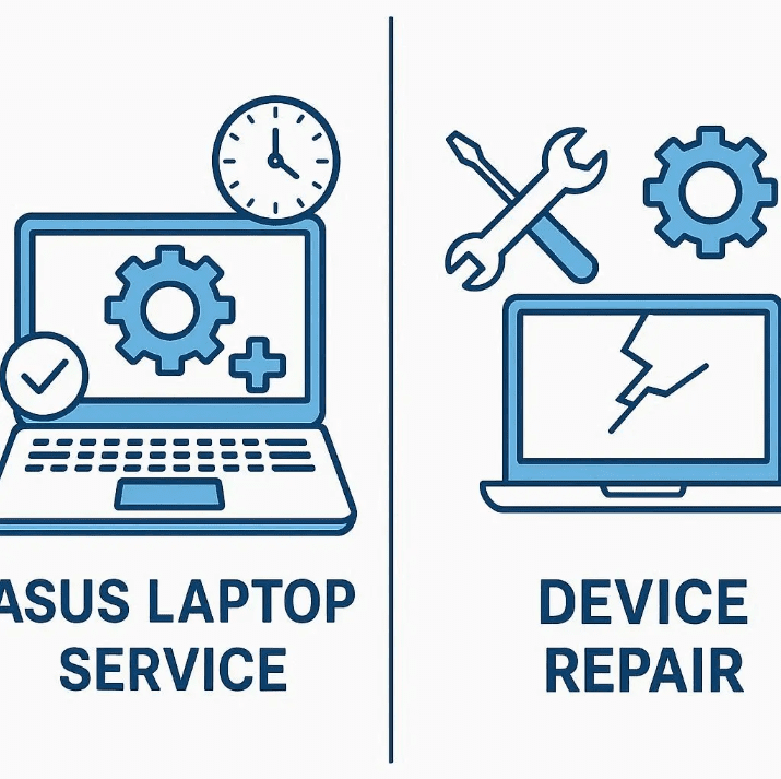 فرق سرویس ایسوس با تعمیر دستگاه