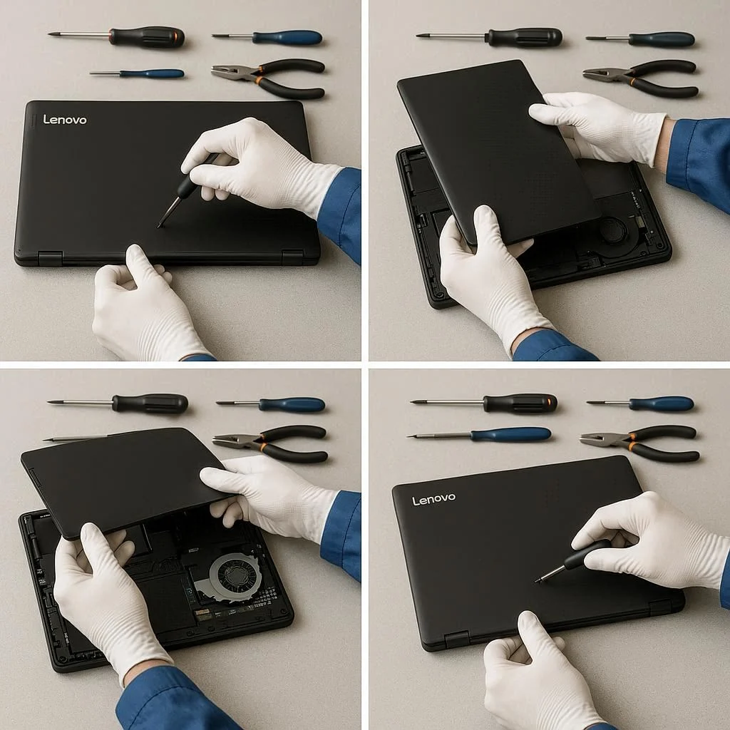 مراحل تعویض قاب لپ تاپ لنوو