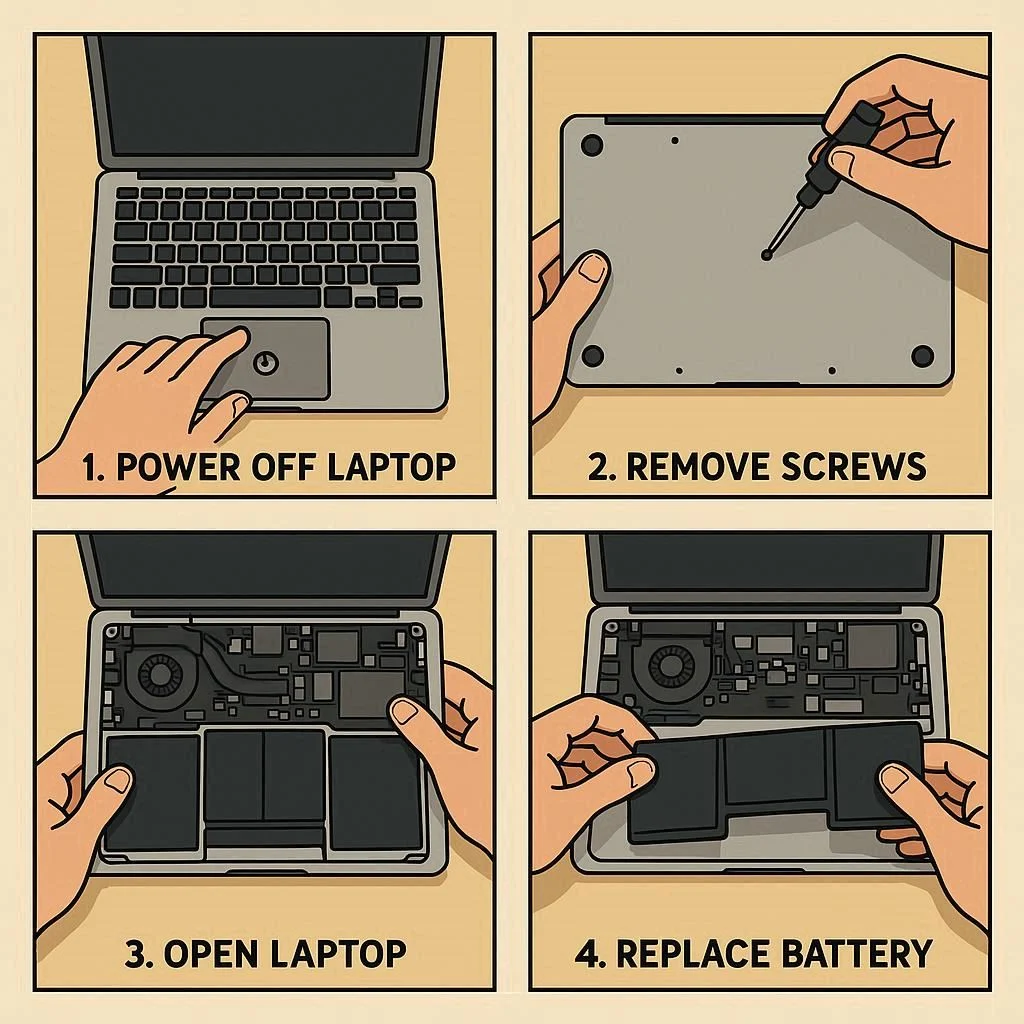 مراحل سرویس لپ تاپ اپل از ابتدا تا انتها