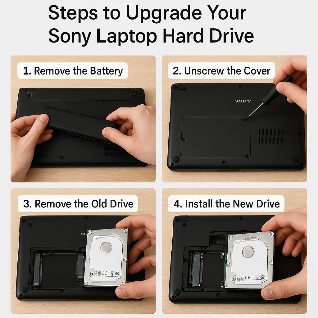 مراحل گام ‌به‌ گام ارتقا هارد سونی