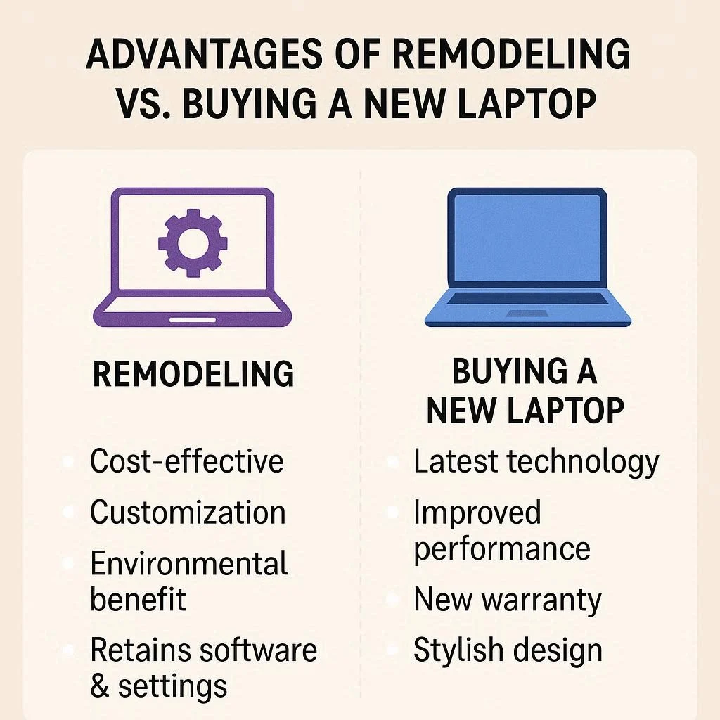 مزایای بازسازی در برابر خرید لپ‌تاپ جدید