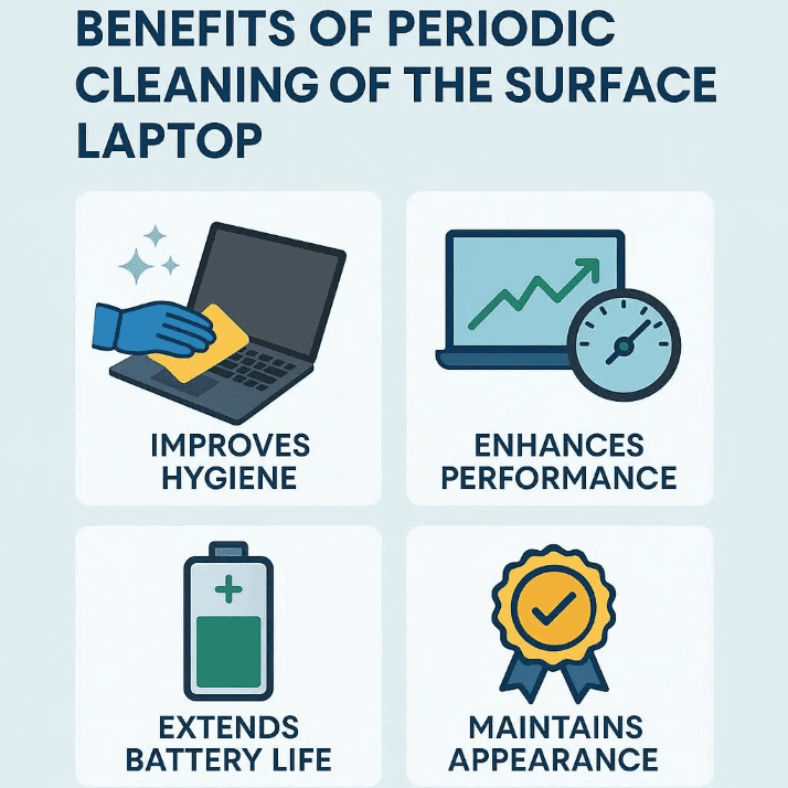 مزایای تمیزکاری دوره‌ای لپ تاپ سرفیس