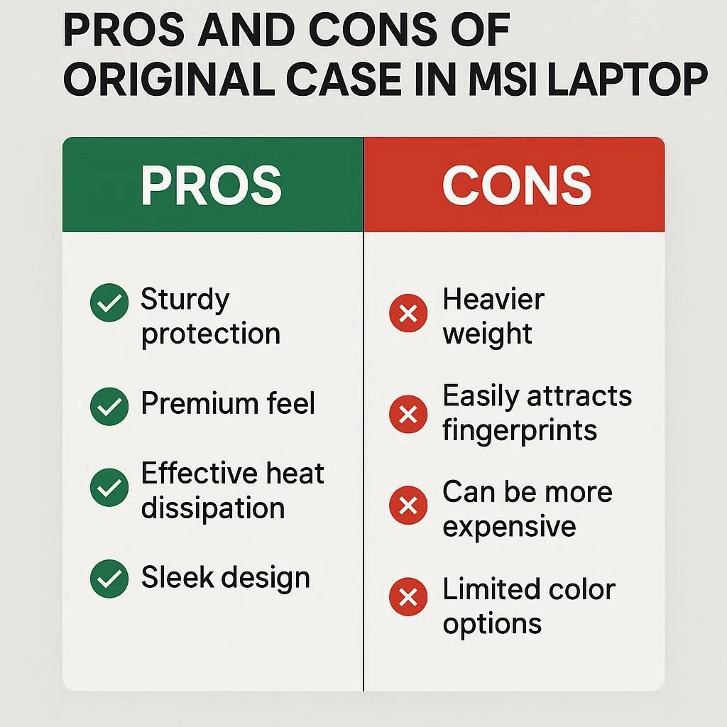مزایا و معایب قاب اورجینال در MSI