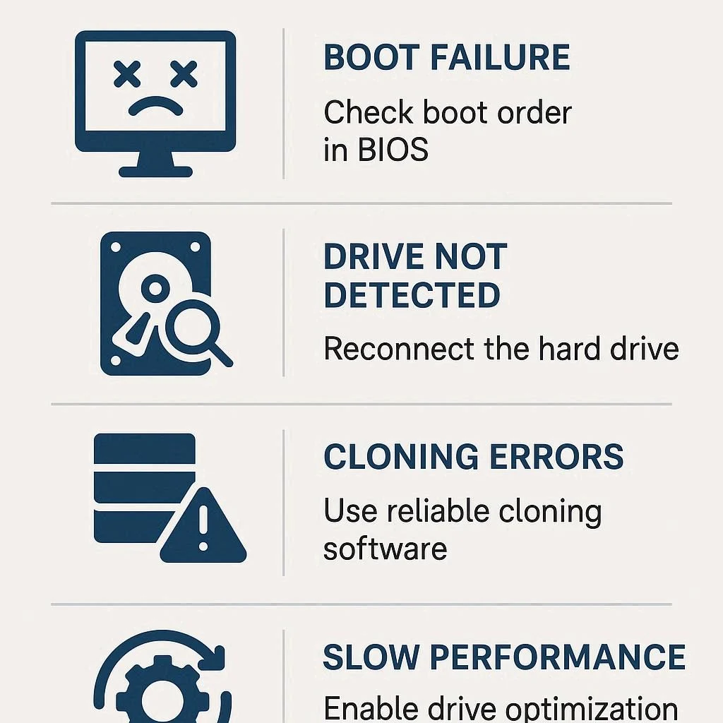 مشکلات رایج پس از ارتقا هارد لپ تاپ لنوو و راه‌حل‌ها