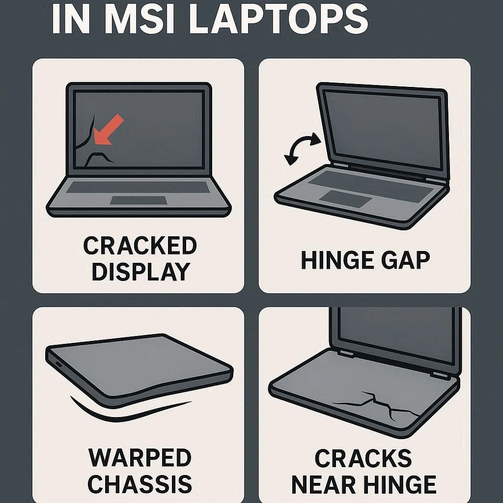 نشانه‌های خرابی قاب در MSI