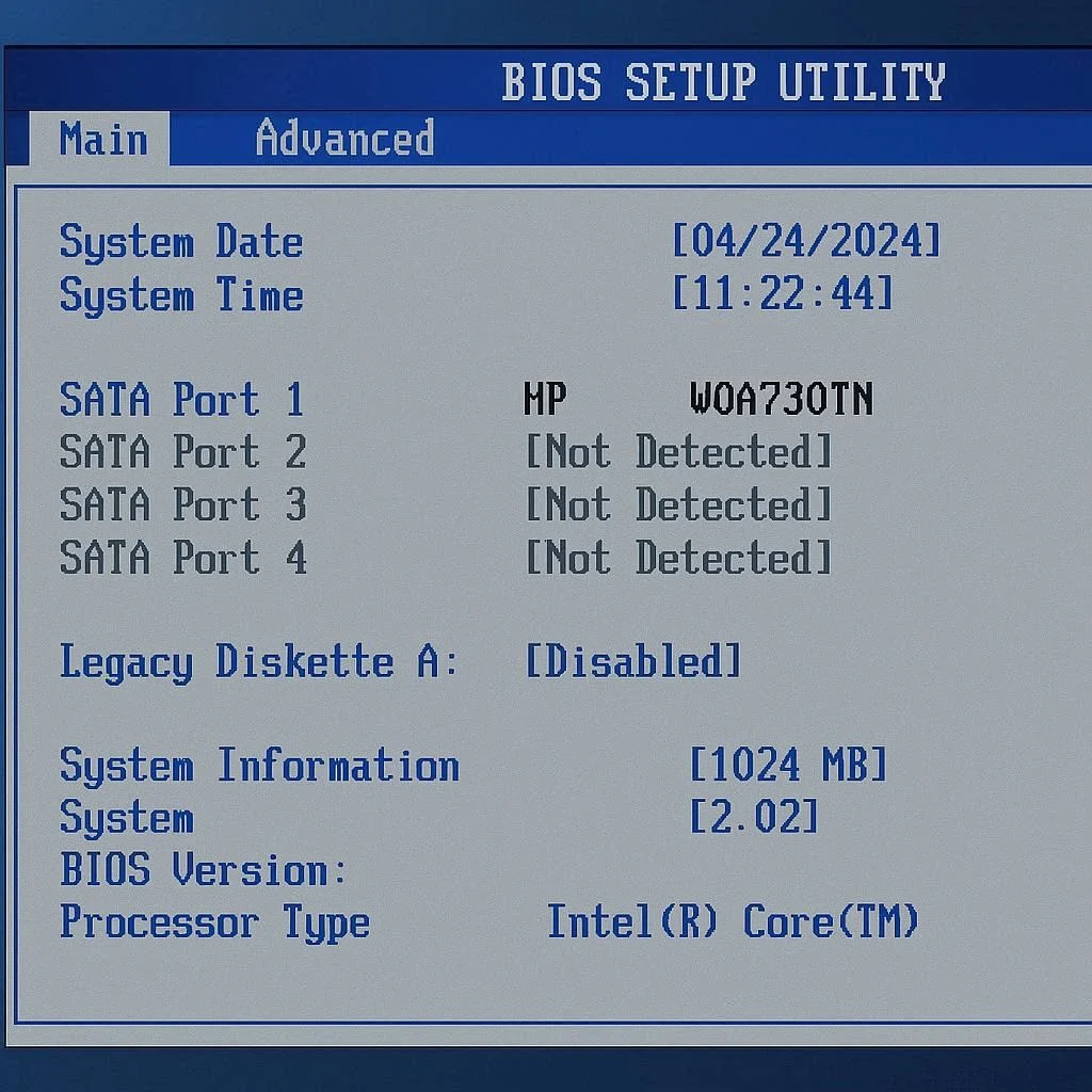 نقش بایوس در شناسایی هارد جدید HP