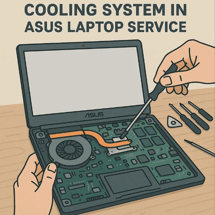 نقش فن و سیستم خنک‌کننده در سرویس ایسوس