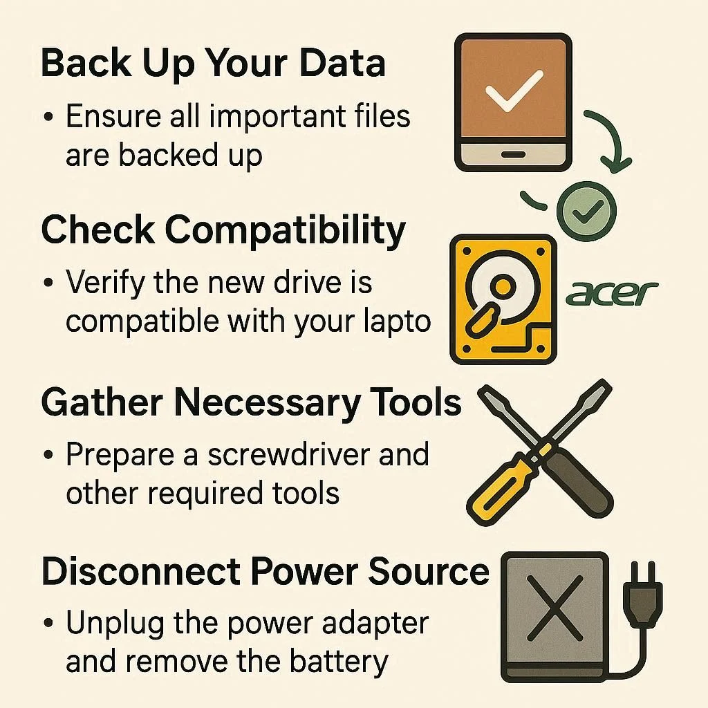 نکات قبل از ارتقا هارد ایسر