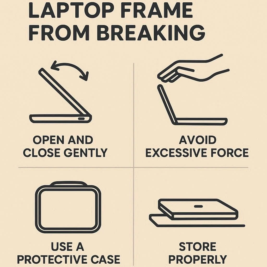 نکات محافظتی برای جلوگیری از شکستگی قاب لپ تاپ سریفیس