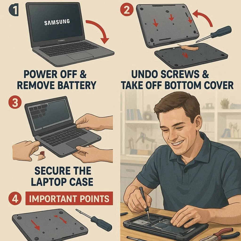 نکات مهم درباره تعمیر قاب لپ تاپ سامسونگ