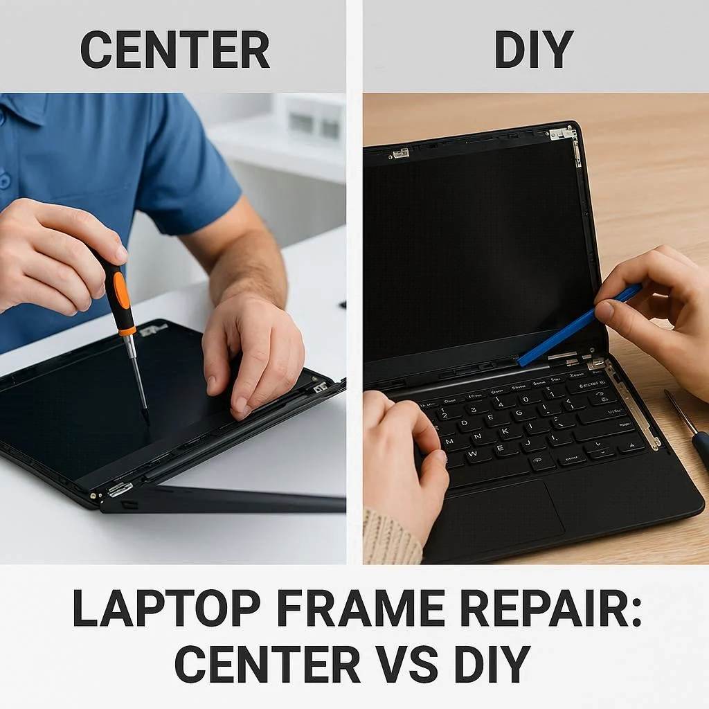 تفاوت تعمیر قاب لپ تاپ در مراکز و DIY