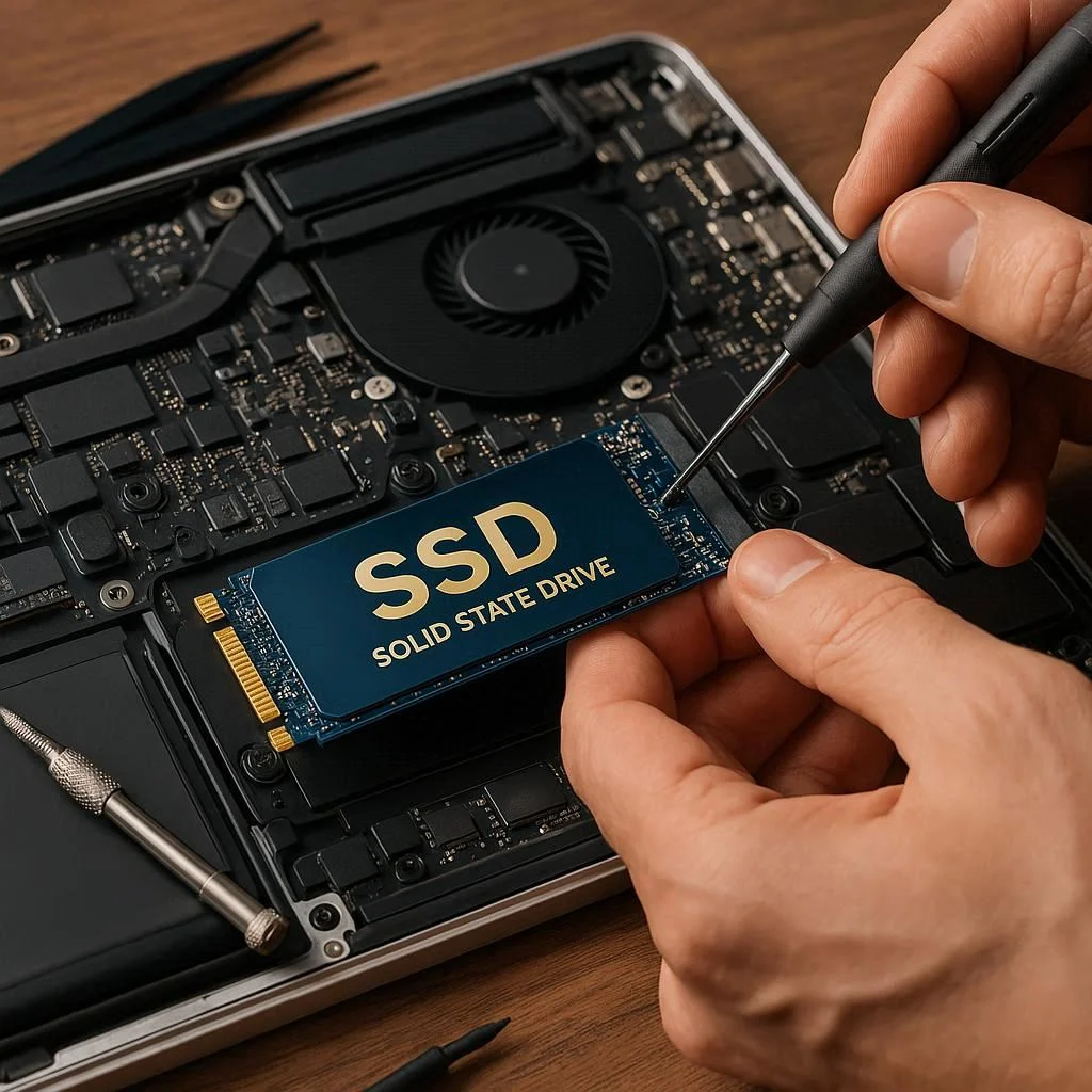 افزایش سرعت با ارتقا هارد SSD در لپ تاپ مک بوک