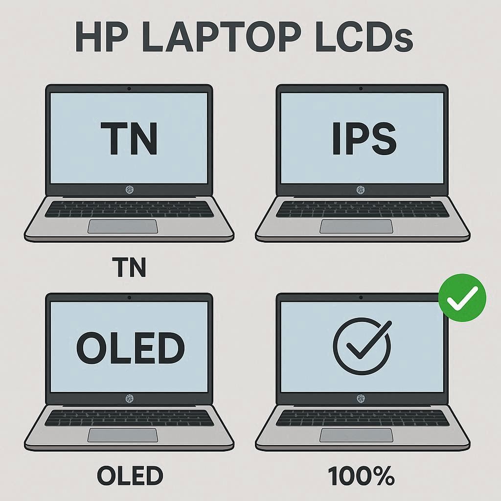 انواع ال سی دی لپ تاپ اچ پی و انتخاب مناسب