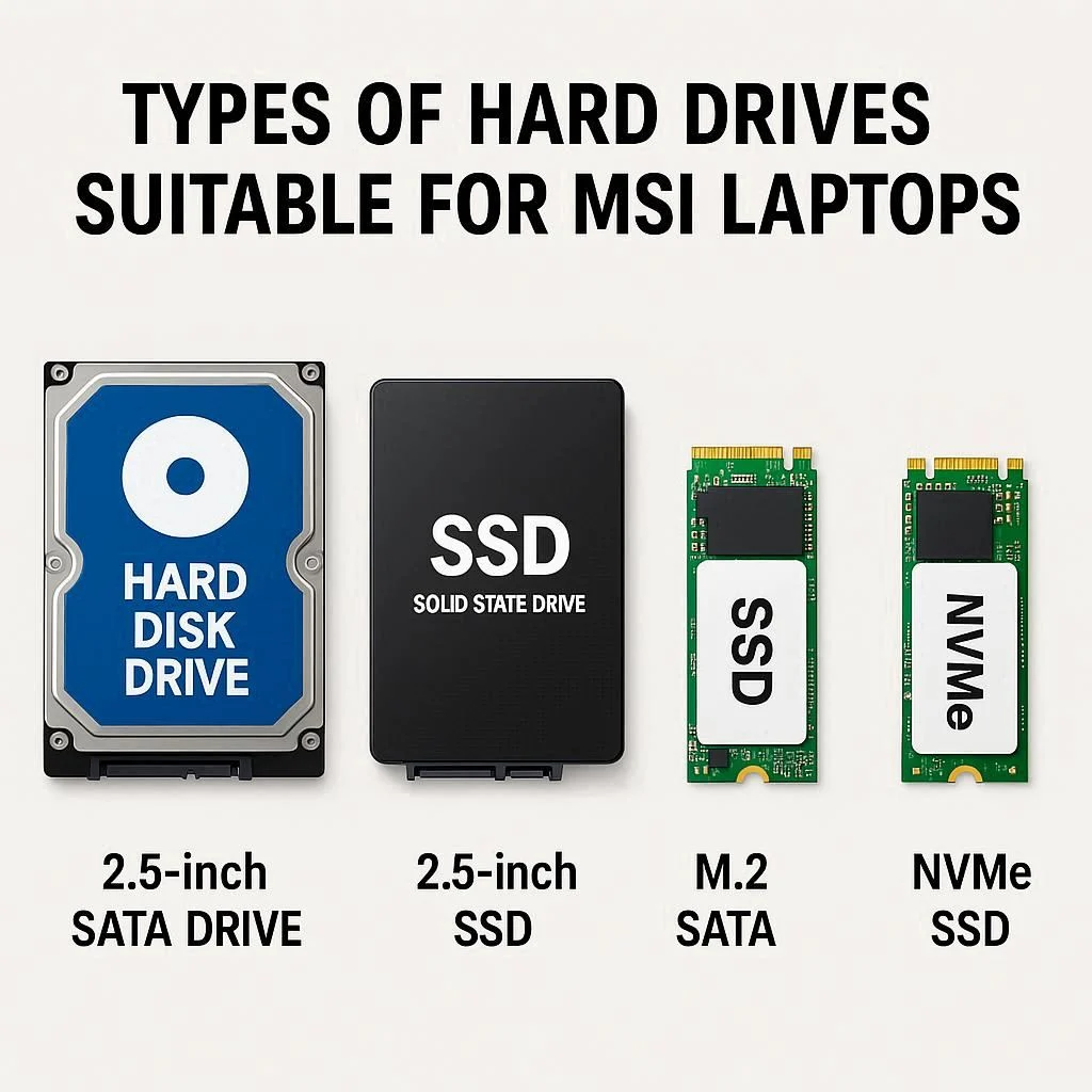 انواع هارد مناسب لپ ‌تاپ MSI