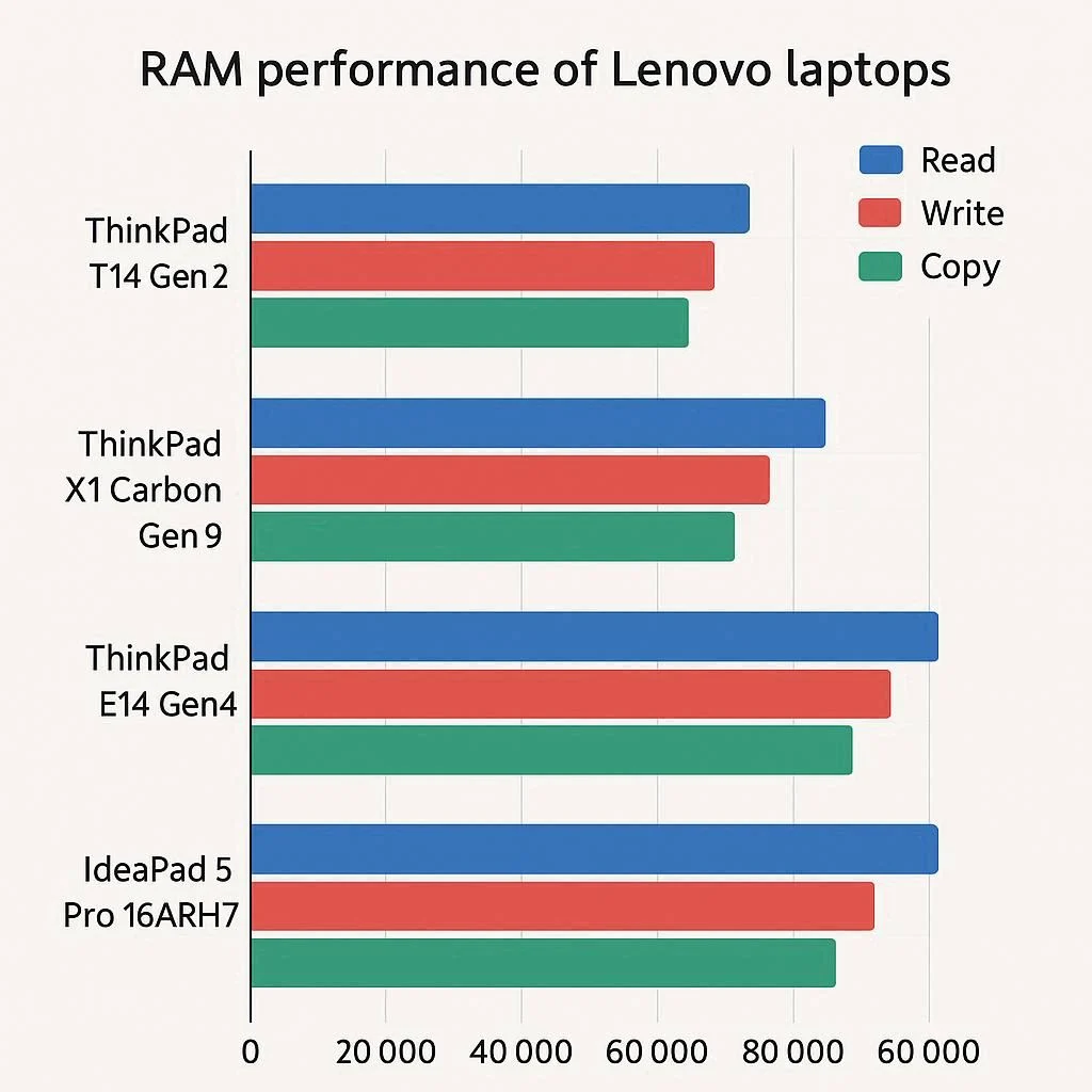 بررسی عملکرد رم در لپ‌تاپ‌های لنوو