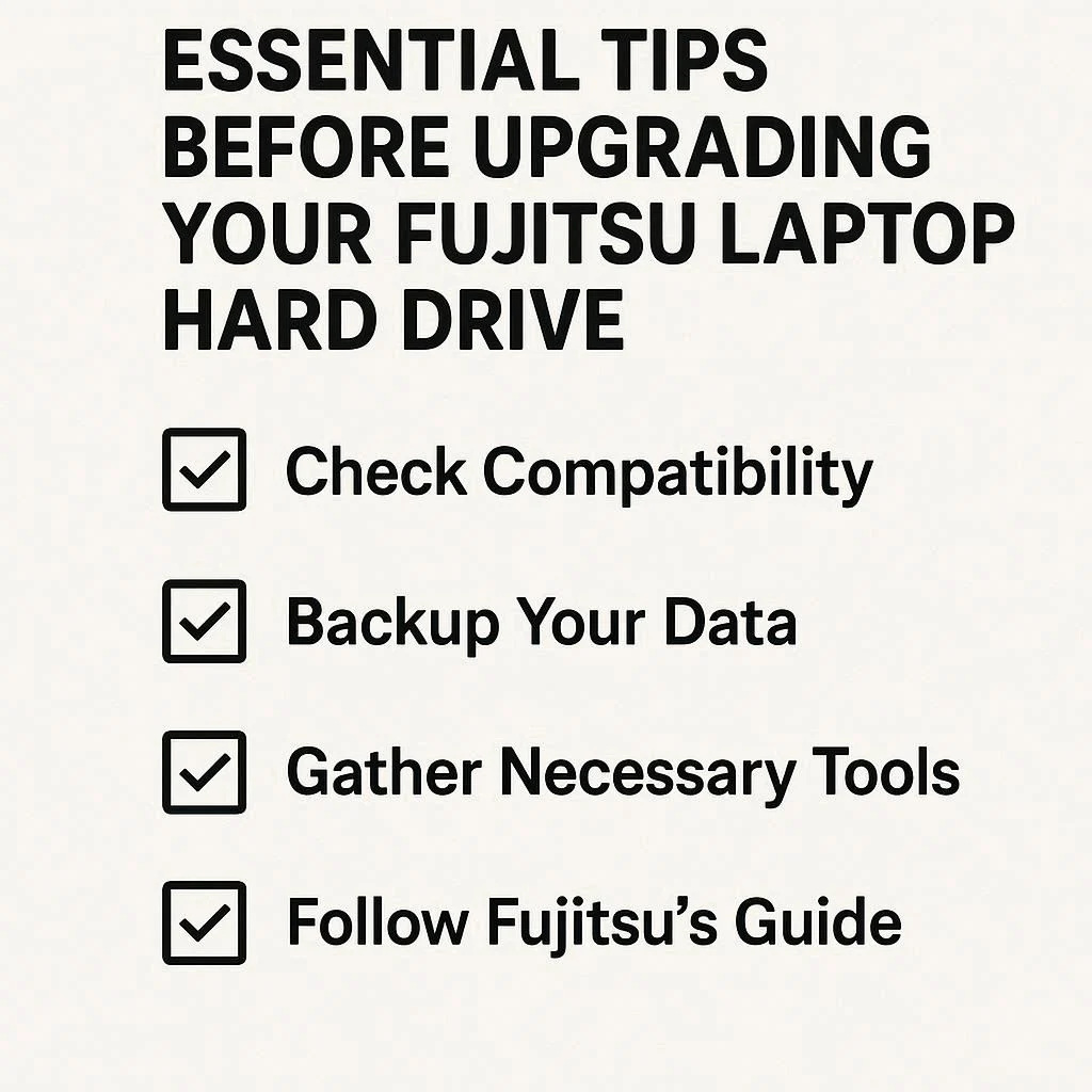 بررسی نکات ضروری پیش از ارتقا هارد لپ تاپ فوجیتسو