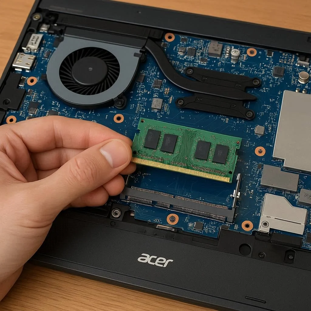 بررسی و شناسایی رم در لپ تاپ ایسر