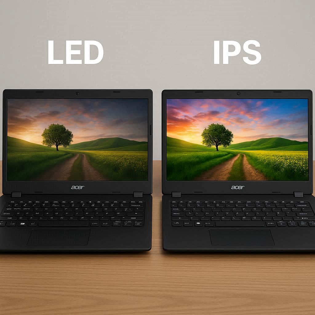 تفاوت نمایشگرهای LED و IPS در لپ تاپ‌های ایسر