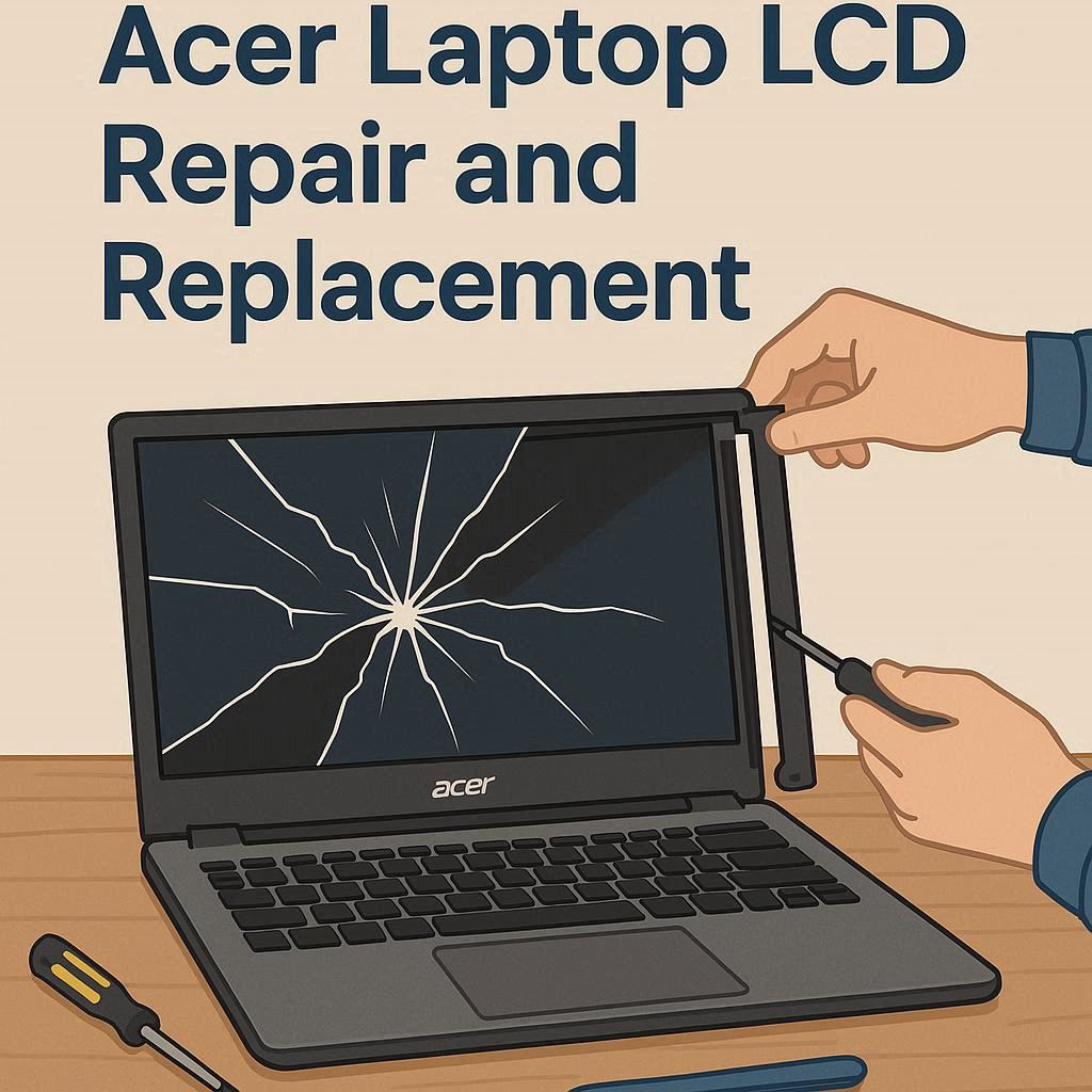 راهنمای کامل تعمیر و تعویض ال سی دی لپ تاپ ایسر