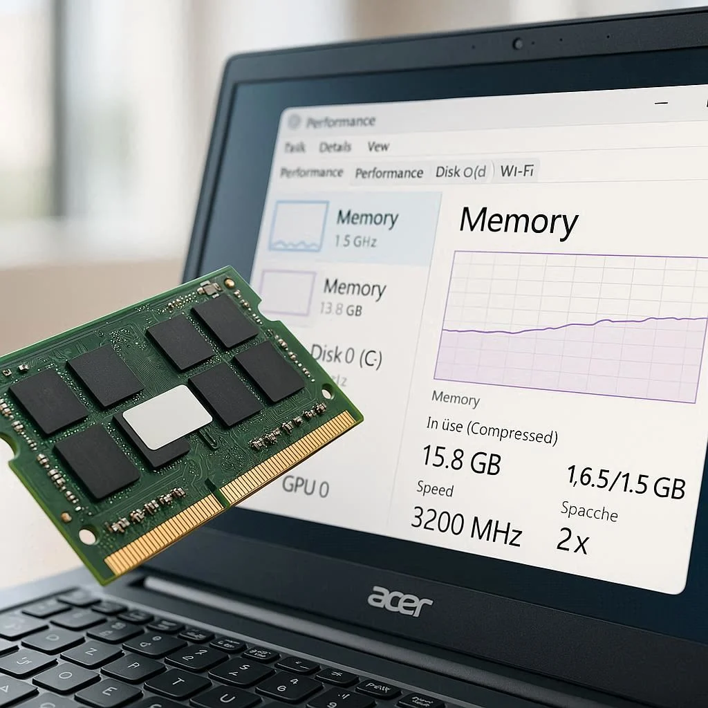 رم لپ تاپ ایسر و عملکرد آن