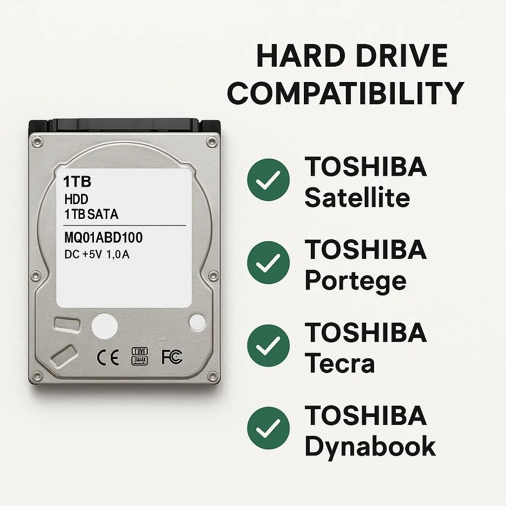 سازگاری هارد با مدل‌های مختلف توشیبا