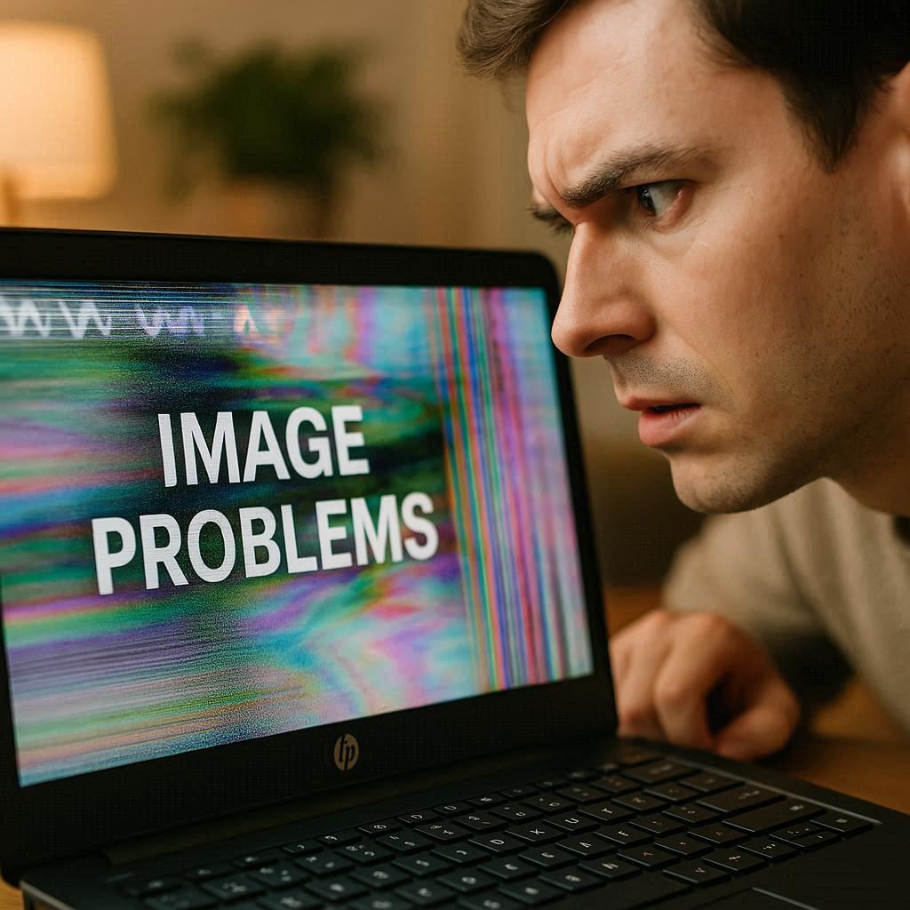 علائم مشکلات تصویر در لپ تاپ اچ پی