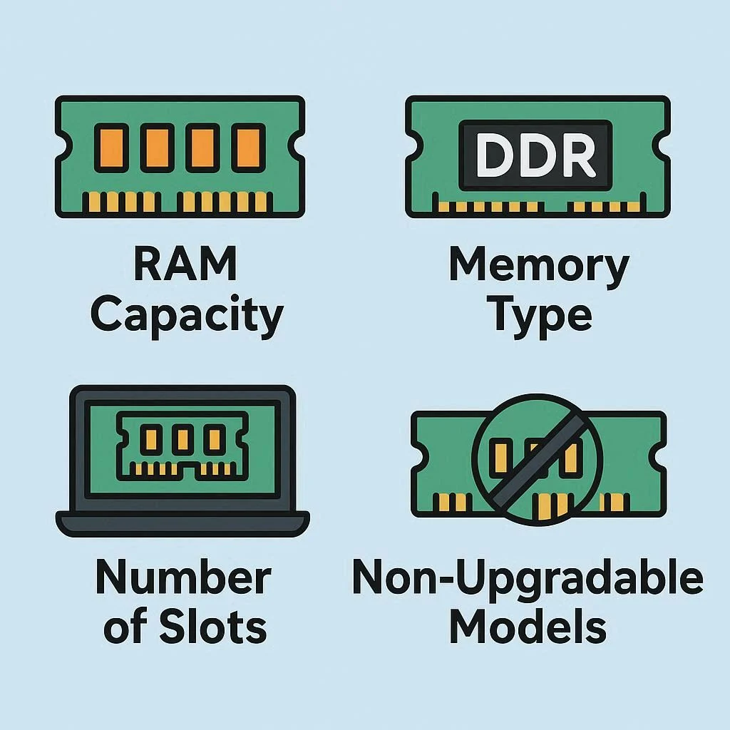 محدودیت‌های ارتقا رم در لپ تاپ‌های اچ پی