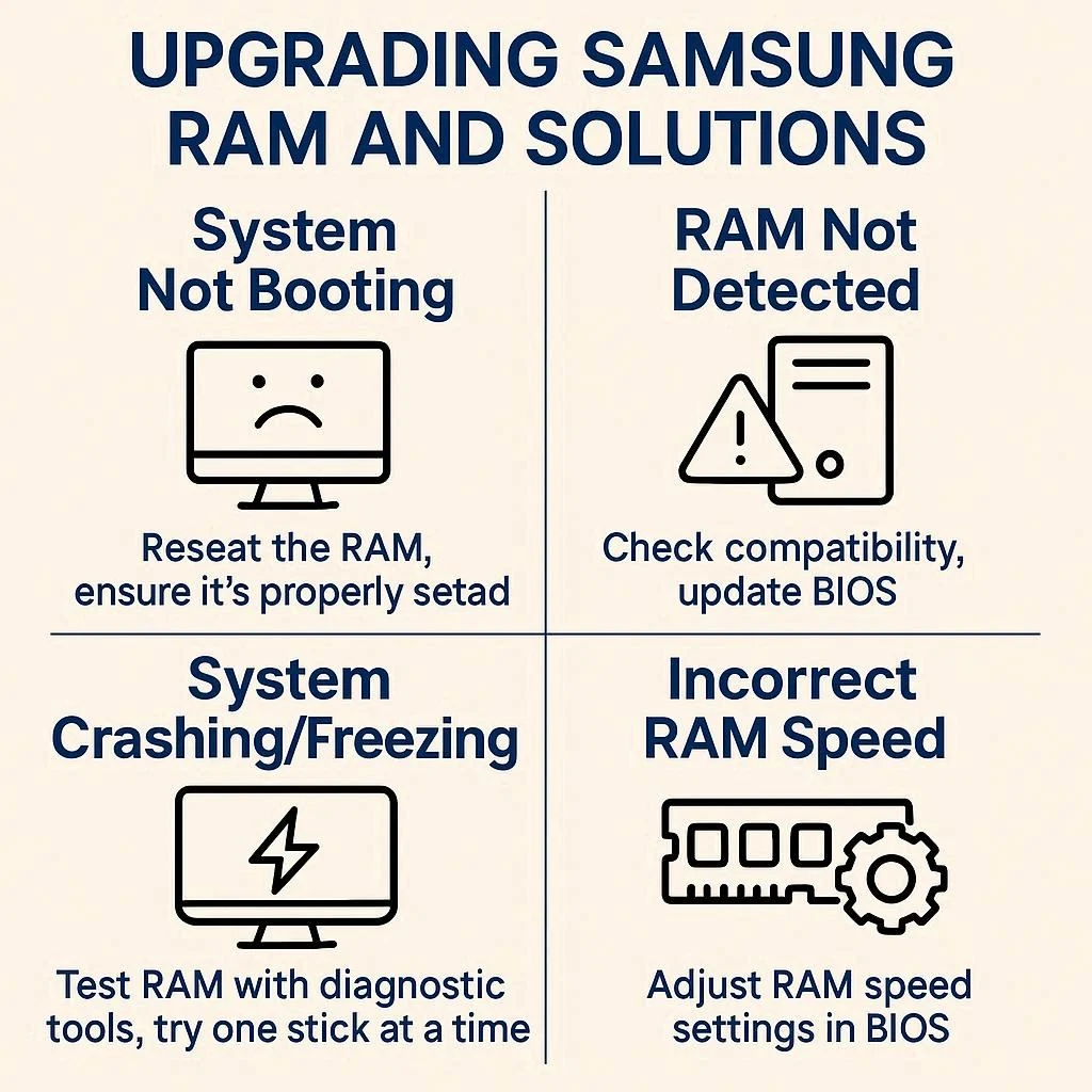 مشکلات رایج بعد از ارتقا رم سامسونگ و راه‌حل‌ها