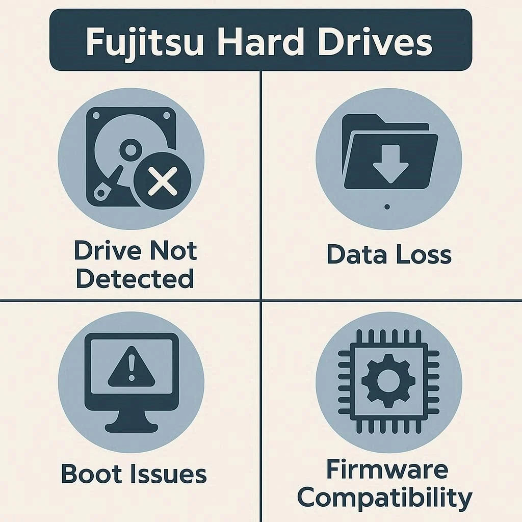 مشکلات رایج بعد از تعویض هارد فوجیتسو