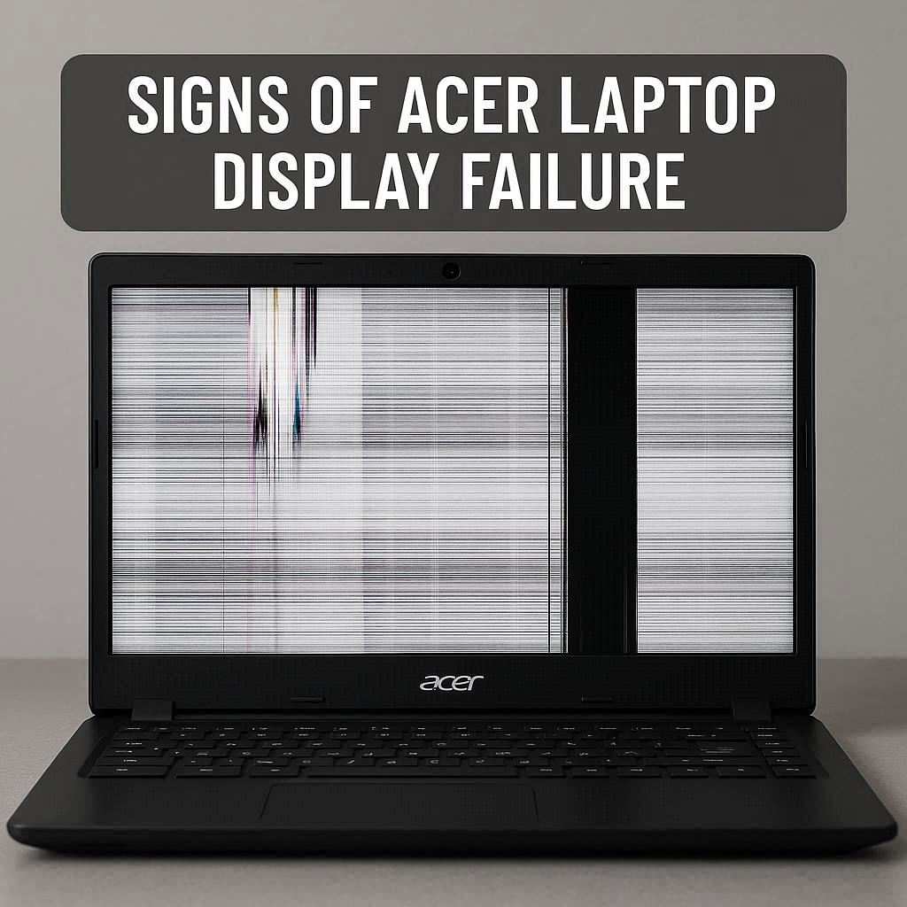 نشانه‌های خرابی نمایشگر لپ تاپ ایسر
