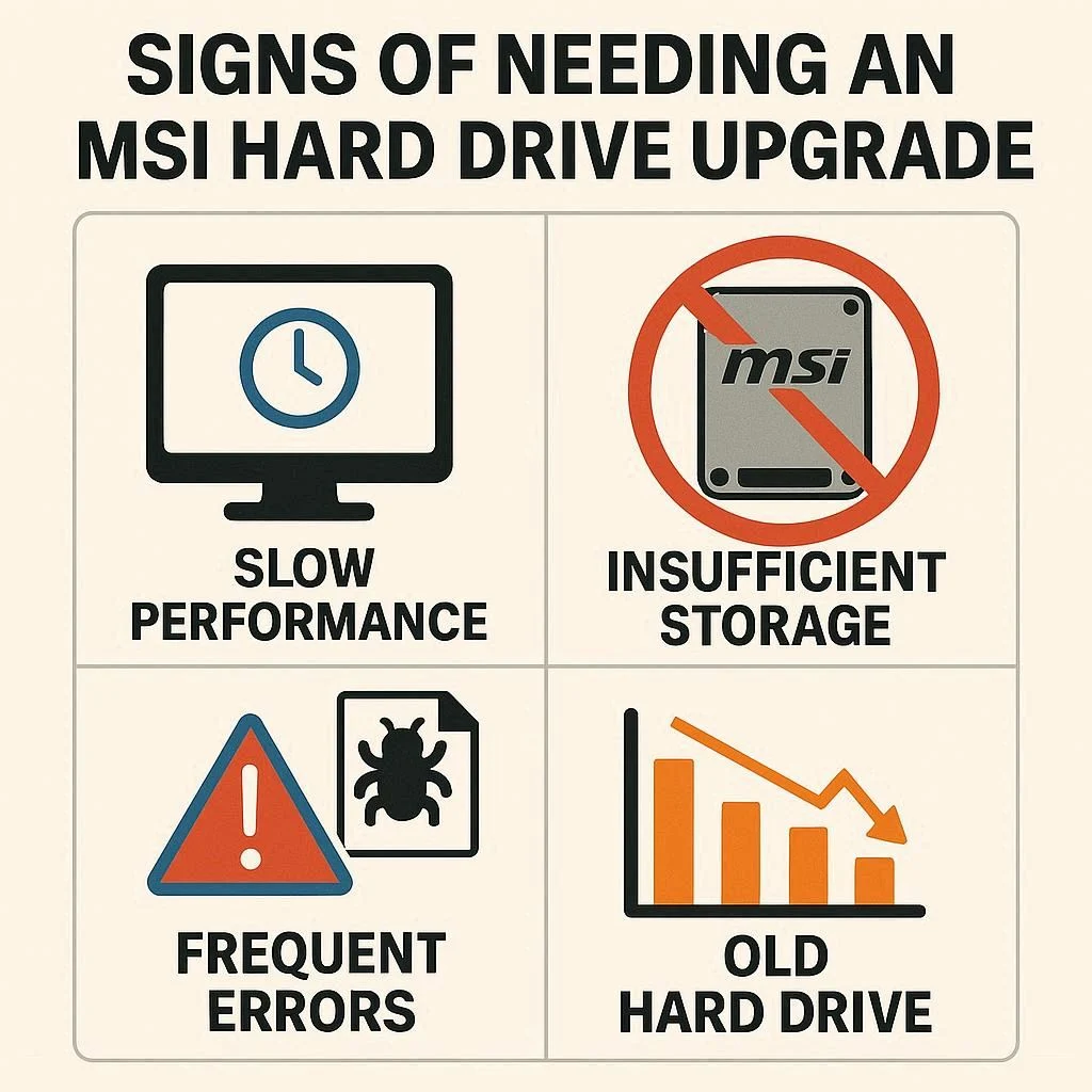 نشانه‌های نیاز به ارتقا هارد MSI