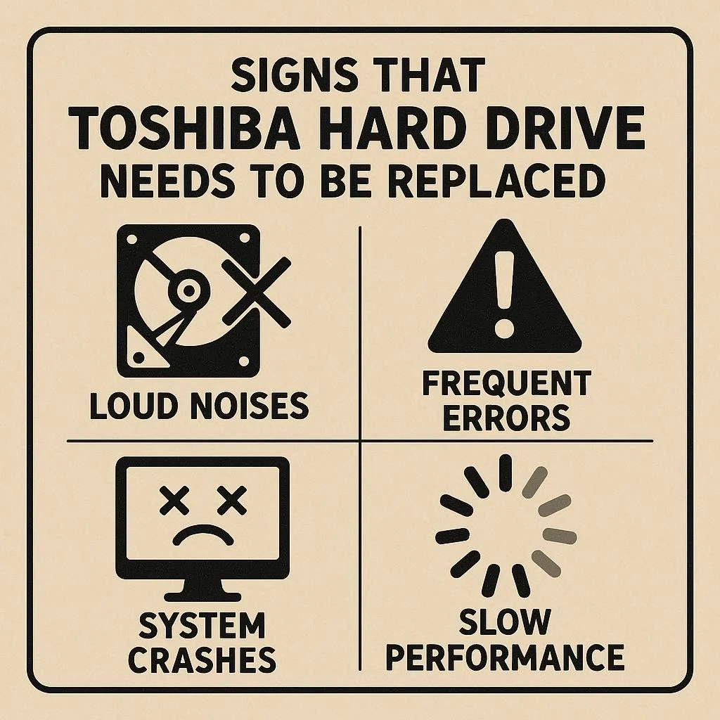 نشانه‌های نیاز به تعویض هارد توشیبا
