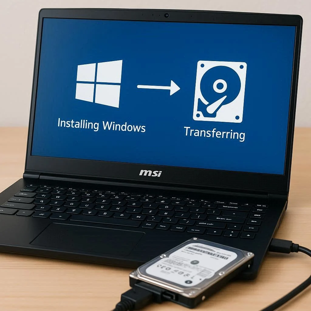 نصب و انتقال ویندوز روی هارد جدید MSI