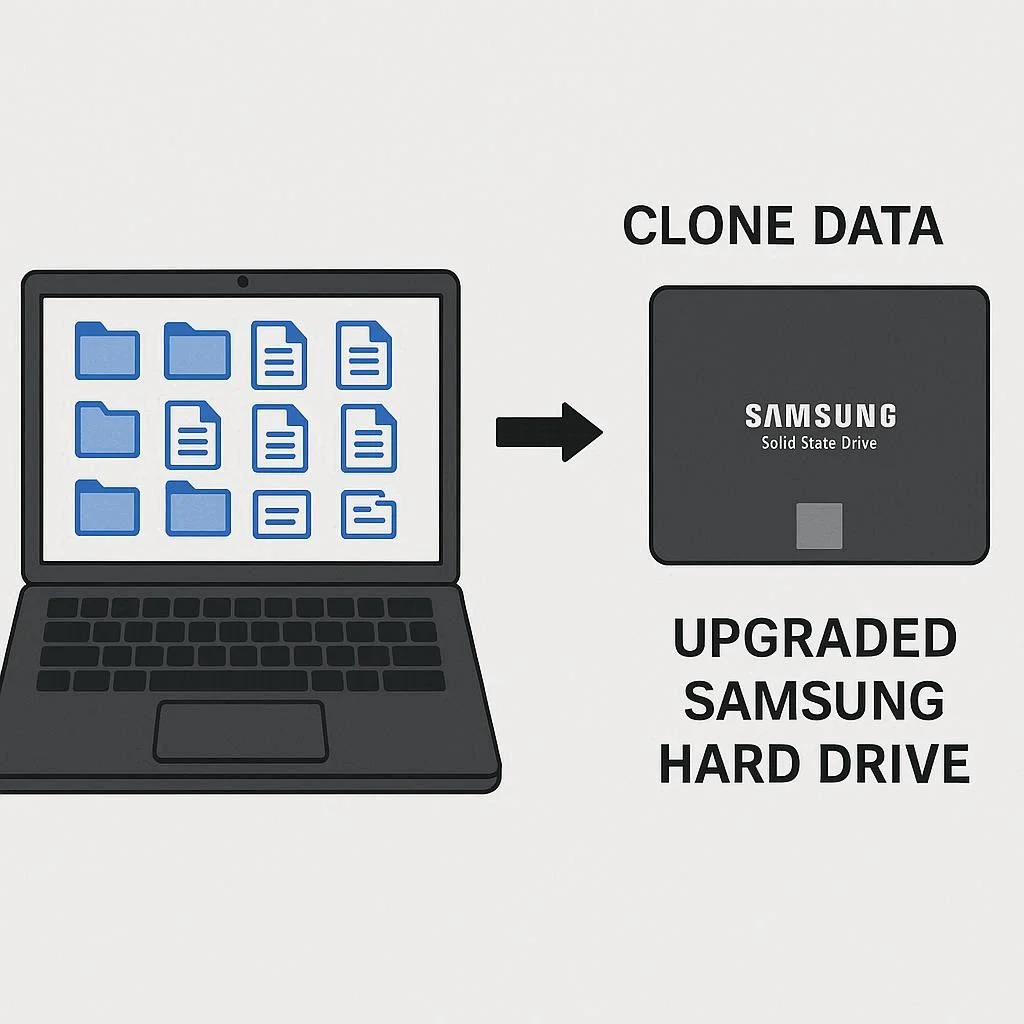 کلون کردن داده‌ها هنگام ارتقا هارد سامسونگ