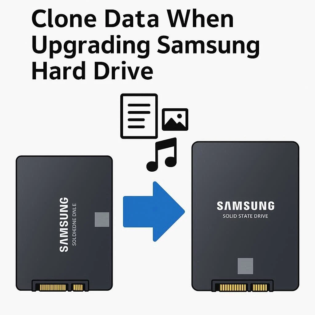 کلون کردن داده‌ها هنگام ارتقا هارد لپ تاپ سامسونگ