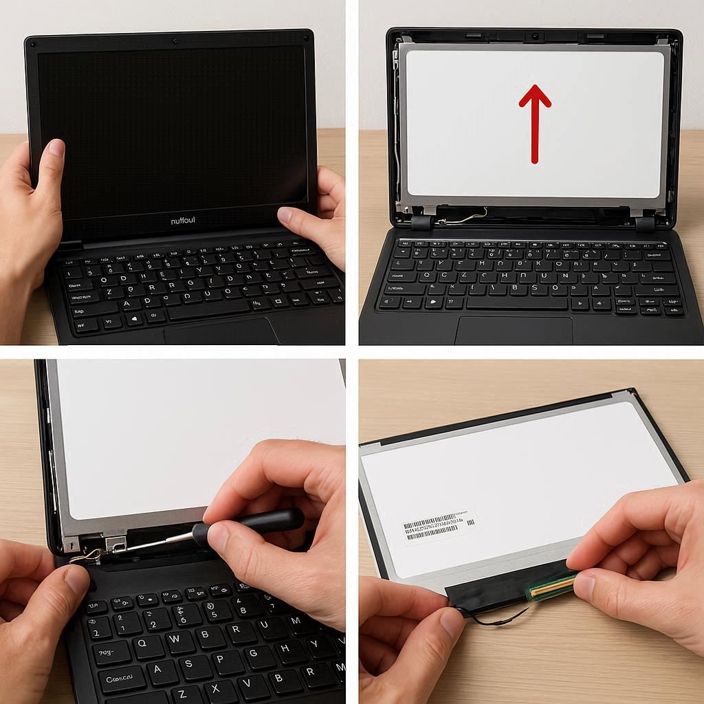 آموزش مرحله‌ای تعویض ال سی دی فوجیتسو در خانه