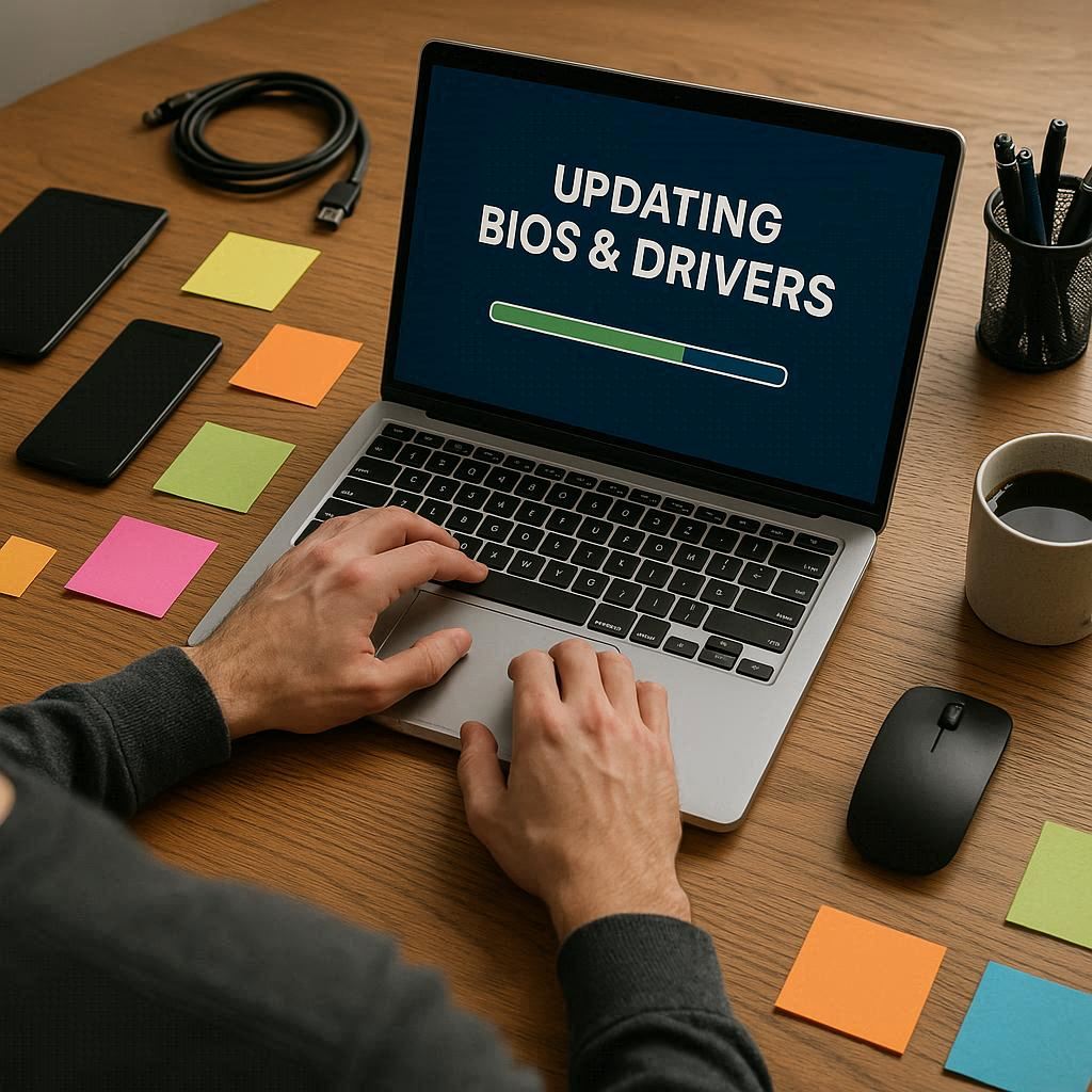 آپدیت BIOS و درایورها قبل از ارتقا ایسر