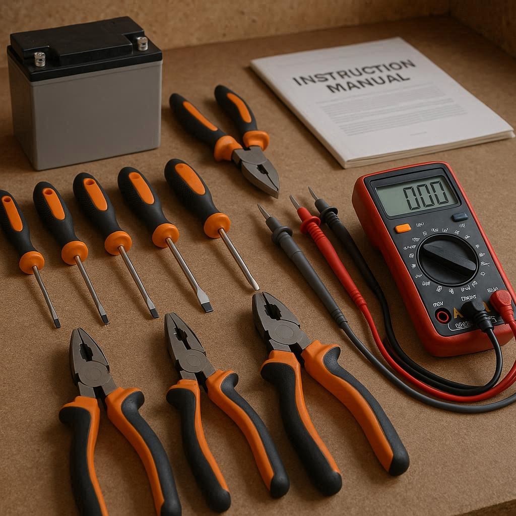 ابزارهای لازم برای تعویض باتری