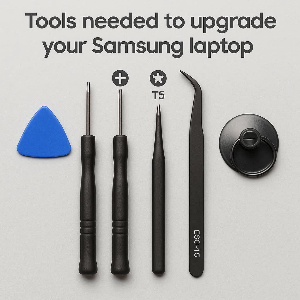 ابزارهای مورد نیاز برای ارتقا لپ تاپ سامسونگ